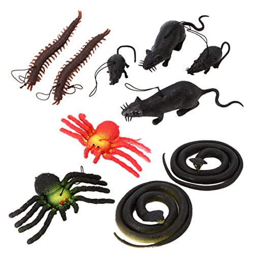 WOONEKY 10St Beängstigend Insekten Spielzeug Halloween Spielzeug Halloween Toys Halloween-Kostüme Halloween-Dekorationen Spielzeuge Simulation gruseliger Tiere kniffliges Insektenspielzeug von WOONEKY