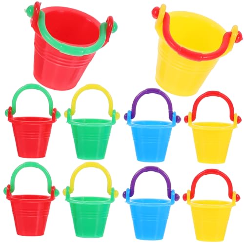 WOONEKY 10st Puppenhaus-Eimer Halloween Spielzeug Für Kleinkinder Kleinkind Draußen Spielzeug Reinigungsmittel Für Die Puppenhausarbeit Strandschaufel Haushaltsprodukte Plastik Falten von WOONEKY