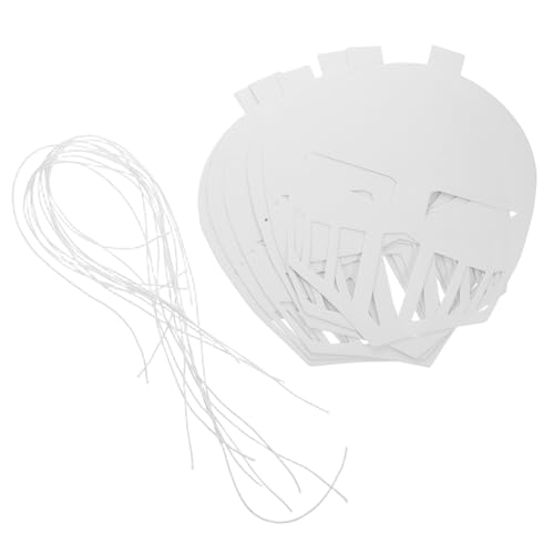 WOONEKY 12 Stück Diy Graffiti Masken für Handbemalte Masken mit Griff für Kreative Spiele und Dekoration für Partys Basteln und Familienaktivitäten von WOONEKY