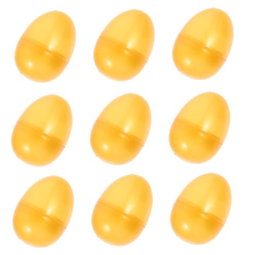 WOONEKY 12 Stück Goldenes Ei Spielzeug Party Dekoration Eierkartons Party Ei Party Supply Kunststoff Befüllbare Eier Öffnbares Ei Befüllbare Eier Plastikeier von WOONEKY