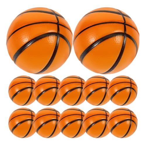 WOONEKY 12 Stück Mini Basketball Stressball Quetschspielzeug für Stressabbau Lustige Squeeze Bälle Rundform Mitgebsel für Partys und Veranstaltungen von WOONEKY