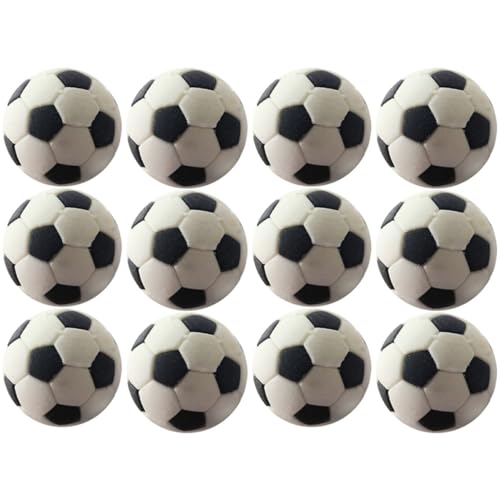 WOONEKY 12 Stück Miniatur Fußballset für Puppenhäuser Teiliges mit Realistischen Mini Sportbällen für Kreative Dekorationen Mini Häusern und Mikrolandschaften von WOONEKY