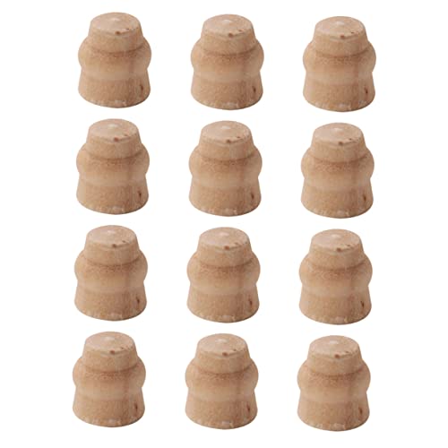 WOONEKY 12 Stück Miniaturmöbel Tischbeine Teiliges aus Holz für Puppenhaus Deko und Zubehör für DIY Miniaturmodelle und Kreative Gartenmöbelgestaltung von WOONEKY