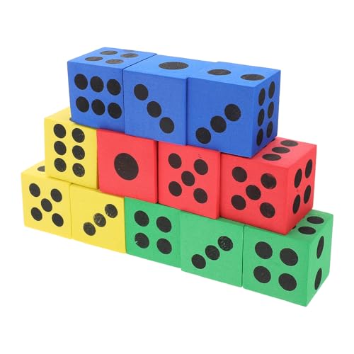 WOONEKY 12 Stück Schaumstoffwürfel für Kinder: Leichte und farbenfrohe Lernwürfel für Spiele im Klassenzimmer und Partys – Aktivitätsspiele, 3,7 cm große Würfel WOONEKY 12 Stück Schaumstoffwürfel für Kinder: Leichte und farbenfrohe Lernwürfel für Spiele im Klassenzimmer und Partys – Aktivitätsspiele, 3,7 cm große Würfel von WOONEKY