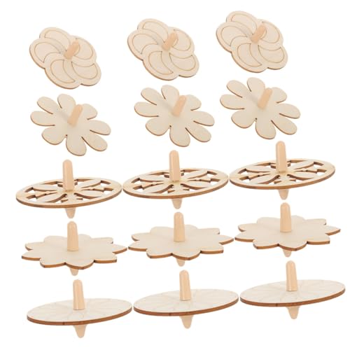 WOONEKY 12 Stück Teiliges DIY Gyro für Lustiger Holzkreisel zum Bemalen Schnelles Drehen Langlebiges Holz Kunststoffmaterial Geschenk für Geburtstage Feiertage Halloween WOONEKY 12 Stück Teiliges DIY Gyro für Lustiger Holzkreisel zum Bemalen Schnelles Drehen Langlebiges Holz Kunststoffmaterial Geschenk für Geburtstage Feiertage Halloween von WOONEKY
