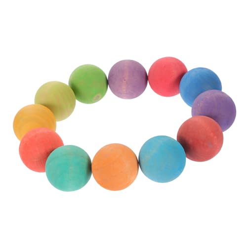 WOONEKY 12 Stück Teiliges Holzspielzeug Bunte Farbige Holzkugeln Lernspielzeug Montessori Pädagogisch Fördernd Fingerspielzeug für Kleinkinder WOONEKY 12 Stück Teiliges Holzspielzeug Bunte Farbige Holzkugeln Lernspielzeug Montessori Pädagogisch Fördernd Fingerspielzeug für Kleinkinder von WOONEKY