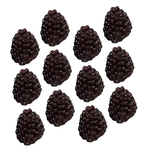WOONEKY 12 Stück Teiliges Künstliche Himbeeren Realistische Fruchtattrappen für Hochzeitsdekoration Tisch Accessoires Küchendekor und Fotografie Requisiten Langlebig und Farbenfroh von WOONEKY