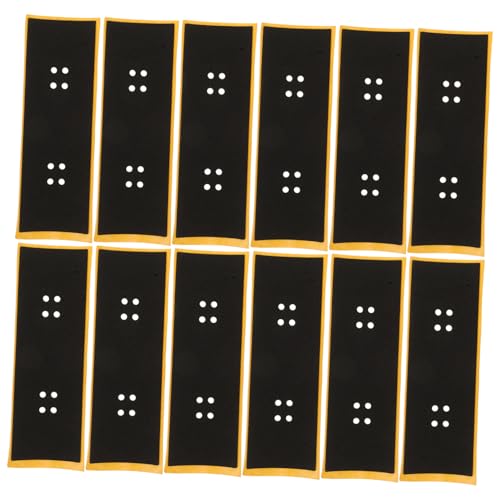 WOONEKY 12 Stück Teiliges Mini Finger Skateboard Grip Tape Antirutsch Aufkleber für Fingerboards Zubehör Ersatzteile Verbesserte Kontrolle und Stabilität von WOONEKY