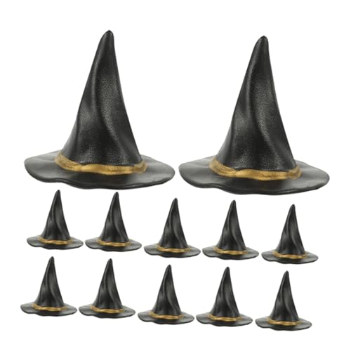 WOONEKY 12 Stück Teiliges Mini Hexenhüte Halloween Dekorationen Schwarz Niedliche Miniatur Hexenhut Accessoires für Puppenhaus Tischdeko und Halloween Party Mitgebsel für Bastelprojekte WOONEKY 12 Stück Teiliges Mini Hexenhüte Halloween Dekorationen Schwarz Niedliche Miniatur Hexenhut Accessoires für Puppenhaus Tischdeko und Halloween Party Mitgebsel für Bastelprojekte von WOONEKY