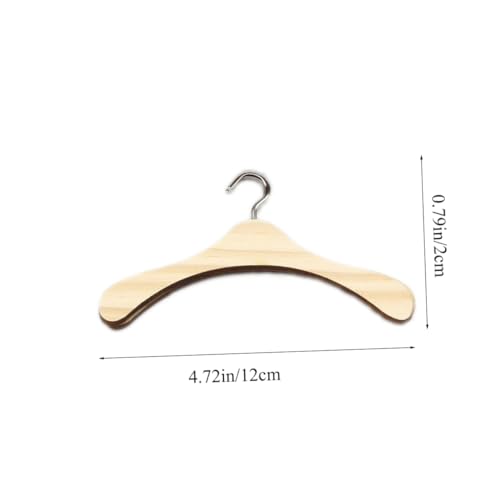 WOONEKY 12 Stück Teiliges Mini Holzkleiderbügel Puppenschrank für Puppenkleidung Natürliche Holzfarbe Praktische Aufbewahrung für Kinderkleider und Puppenoutfits WOONEKY 12 Stück Teiliges Mini Holzkleiderbügel Puppenschrank für Puppenkleidung Natürliche Holzfarbe Praktische Aufbewahrung für Kinderkleider und Puppenoutfits von WOONEKY