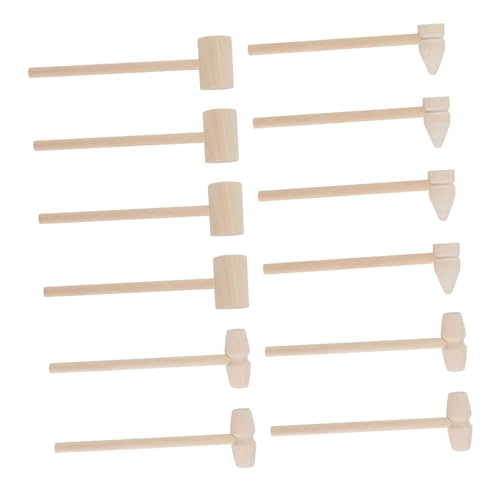 WOONEKY 12 Stück Teiliges Mini Mallets für Handtraining Muskelentwicklung Krabbenöffner Langlebiges Montessori Holzspielzeug Geschenk WOONEKY 12 Stück Teiliges Mini Mallets für Handtraining Muskelentwicklung Krabbenöffner Langlebiges Montessori Holzspielzeug Geschenk von WOONEKY
