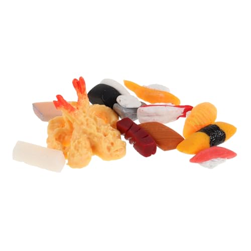 WOONEKY 12 Stück Teiliges Miniatur Sushi Modell Handwerkskunst Kleine Puppenhaus Dekoration Charmante Mini Essensszene für Puppenhaus Zubehör und Miniatur Szenen WOONEKY 12 Stück Teiliges Miniatur Sushi Modell Handwerkskunst Kleine Puppenhaus Dekoration Charmante Mini Essensszene für Puppenhaus Zubehör und Miniatur Szenen von WOONEKY