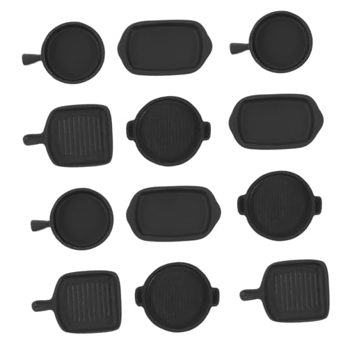 WOONEKY 12 Stück Teiliges Miniaturpfannen für Puppenhäuser Dekorative Realistische Mini Küchenutensilien aus Hochwertigem Material für DIY Projekte und Kreative WOONEKY 12 Stück Teiliges Miniaturpfannen für Puppenhäuser Dekorative Realistische Mini Küchenutensilien aus Hochwertigem Material für DIY Projekte und Kreative von WOONEKY