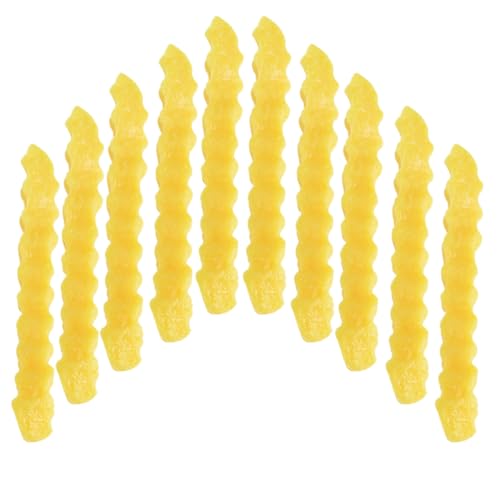 WOONEKY 12Stücke Künstliche Pommes Frites Realistische Dekoration für Küche Restaurant Buffet PVC Lebensmittelsimulation Sichere Langlebige Fake Lebensmittelspielzeuge von WOONEKY