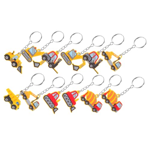 WOONEKY 12 Stück Teiliges Schlüsselanhänger Baumaschinen Anhänger Bagger Bulldozer Zementlaster für Baustellen Mottopartys Klassenzimmerpreise und WOONEKY 12 Stück Teiliges Schlüsselanhänger Baumaschinen Anhänger Bagger Bulldozer Zementlaster für Baustellen Mottopartys Klassenzimmerpreise und von WOONEKY