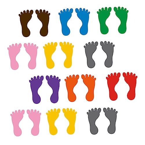 WOONEKY 12Paare Aufkleber für Boden PVC Fußprint Dekore für Kindergarten und Babyzimmer rutschfest und Langlebig für Innen und Außenanwendungen WOONEKY 12Paare Aufkleber für Boden PVC Fußprint Dekore für Kindergarten und Babyzimmer rutschfest und Langlebig für Innen und Außenanwendungen von WOONEKY