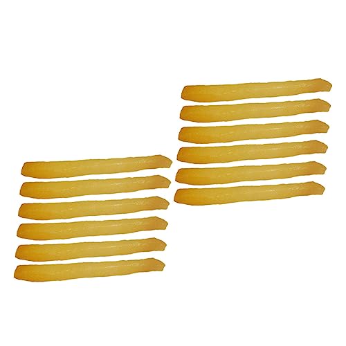 WOONEKY 12Stücke Teiliges Gefälschte Frites Modell für Fotografie Requisiten und Kinderküche Realistische Lebensmittelsimulation für Home Decoration und Restaurantdekor von WOONEKY