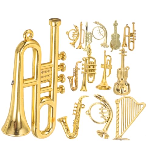 WOONEKY 14 Stück Teiliges Miniatur Instrumente Set Weihnachtsbaum Deko Handliche Mini Musik Ornamente DIY Bastelanhänger für Festliche Weihnachtsbaumgestaltung WOONEKY 14 Stück Teiliges Miniatur Instrumente Set Weihnachtsbaum Deko Handliche Mini Musik Ornamente DIY Bastelanhänger für Festliche Weihnachtsbaumgestaltung von WOONEKY