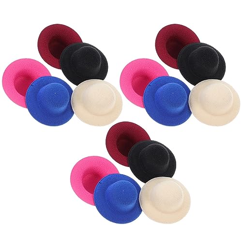 WOONEKY 15 Stück Kreative Miniaturhut Dekorationen Teiliges für Puppen DIY Zubehör aus Hochwertigen Materialien für Puppenlooks Wiederverwendbar und Langlebig von WOONEKY