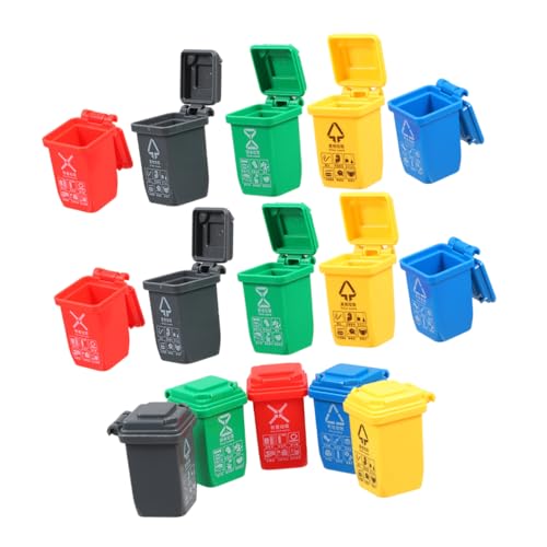 WOONEKY 15 Stück Miniatur Mülleimer für Teiliges Lernspielzeug zur Mülltrennung mit Realistischen Mini Mülltonnen und Zubehör für Kreatives und Pädagogische Zwecke WOONEKY 15 Stück Miniatur Mülleimer für Teiliges Lernspielzeug zur Mülltrennung mit Realistischen Mini Mülltonnen und Zubehör für Kreatives und Pädagogische Zwecke von WOONEKY