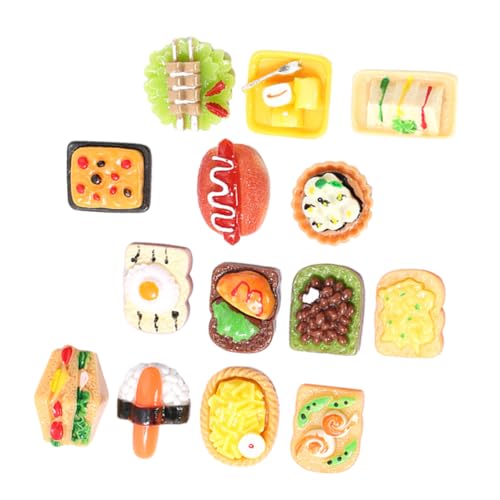 WOONEKY 15 Stück Teiliges Mini Food Modell aus Resin Realistische Miniatur Lebensmittel Lebensechte Pizza und Brot Dekoration für Puppenhäuser Vielseitig als Fotorequisite und WOONEKY 15 Stück Teiliges Mini Food Modell aus Resin Realistische Miniatur Lebensmittel Lebensechte Pizza und Brot Dekoration für Puppenhäuser Vielseitig als Fotorequisite und von WOONEKY