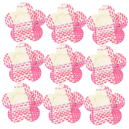 WOONEKY 16 Stück Teiliges Mini Strohhut Bunte Blütenform Handgefertigte Mini Hausdekoration DIY Accessoires für Puppenhäuser Kinderfreundlich und Langlebig von WOONEKY