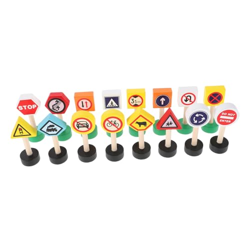 WOONEKY 16-teiliges Mini-verkehrszeichen-spielset Aus Holz Für Kinder, Vorschul-lernspielzeug Für Kleinkinder, Lernen Und Spaß Beim Spielen WOONEKY 16-teiliges Mini-verkehrszeichen-spielset Aus Holz Für Kinder, Vorschul-lernspielzeug Für Kleinkinder, Lernen Und Spaß Beim Spielen von WOONEKY