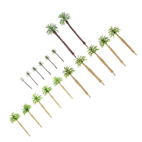 WOONEKY 17 Stück Teiliges Miniatur Kunststoff Modellbäume für DIY Sandlandschaft Mikro Landschaft Dekoration Künstliche Pflanzen Deko für Diorama Garten von WOONEKY