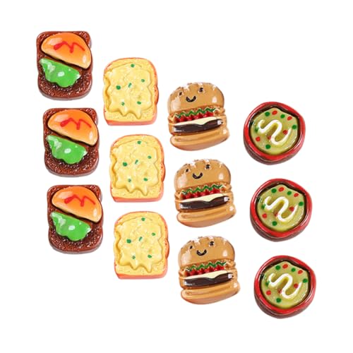 WOONEKY Food-Modell 18 STK simuliertes Essen Park parücke realistischer Burger lebensechtes Sushi Mini Mini-Essen von WOONEKY