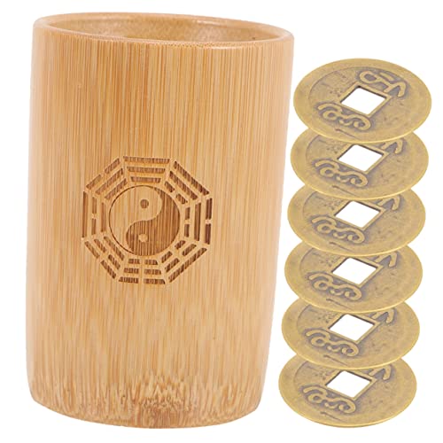 WOONEKY 1Satz Bambus Wahrsage Tool mit Kupfermünzen Traditionelles Chinesisches Divinationsspiel für Wohlstand für Familienfeiern und Spirituelle Praktiken WOONEKY 1Satz Bambus Wahrsage Tool mit Kupfermünzen Traditionelles Chinesisches Divinationsspiel für Wohlstand für Familienfeiern und Spirituelle Praktiken von WOONEKY