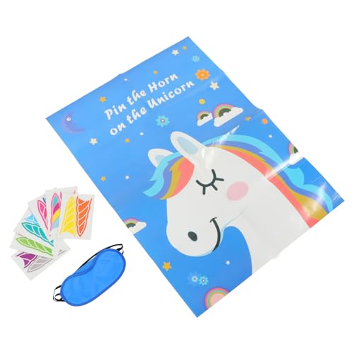 WOONEKY 1Satz Einzigartiges Einhorn Party Spiel für Kreatives Sticker Spiel für Geburtstagsfeiern Sicher und Langlebig für Einhorn Mottopartys von WOONEKY