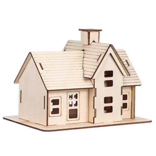 WOONEKY 1Satz Puzzle DIY Bausatz Kreatives Modell Eines Holzhauses für Dekoration und Langlebig Gratfrei für Zuhause und Büro WOONEKY 1Satz Puzzle DIY Bausatz Kreatives Modell Eines Holzhauses für Dekoration und Langlebig Gratfrei für Zuhause und Büro von WOONEKY