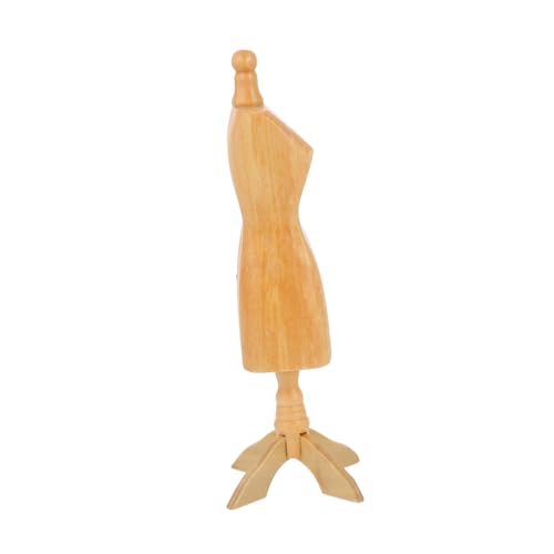 WOONEKY 1stk Mannequin-aufhänger Miniaturen Puppenkleidung Hölzern Regal Kleidungsmodell Dekor Puppenständer Dekor Für Zu Hause Tischdekoration Nähform Modellieren Kind Birke Zubehör von WOONEKY