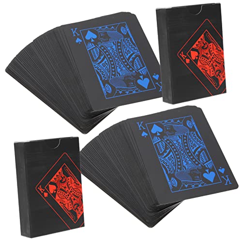 WOONEKY 2 Kisten brettspiel versorgung beschichtete Spielkarten Pokerkarte Papier Kartenspielen aufbewahrungsdose Geschenke Campingzubehör lustiges Spiel Pokertisch empfindlich Schachbrett von WOONEKY