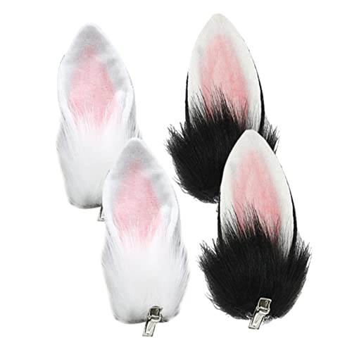 WOONEKY 2 Paare Plüsch Hasenohren Haarspangen Kawaii Cosplay Kaninchen Ohr Kopfschmuck Weiche Bequeme Tierohren Haarnadeln für Party Kostüm Karneval Mädchen Vielseitige Verkleidung WOONEKY 2 Paare Plüsch Hasenohren Haarspangen Kawaii Cosplay Kaninchen Ohr Kopfschmuck Weiche Bequeme Tierohren Haarnadeln für Party Kostüm Karneval Mädchen Vielseitige Verkleidung von WOONEKY
