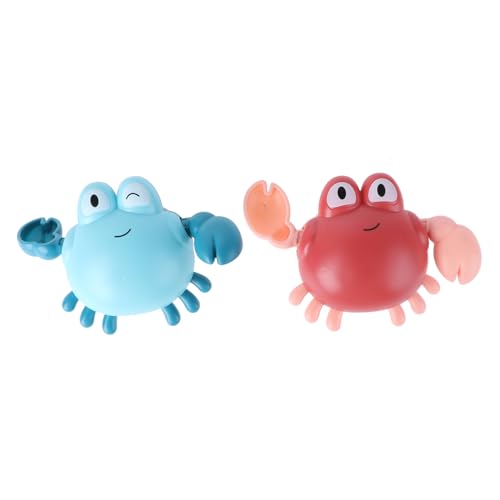 WOONEKY 2 STÜCK Wind Up Badespielzeug Krabbe für Farbige Badewannenspielzeuge für Sicheres im Wasser für Kleinkinder und Babybäder Zufällige Farbe Zufällige Farbe von WOONEKY