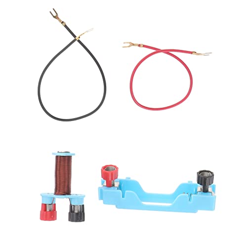 WOONEKY 2 Sätze Elektromagnetisches Experimentier Physik Unterricht Laborausrüstung Selbstgebauter Elektromagnet mit Batteriebox und Leitungen für Schulische Magnetismus Experimente von WOONEKY