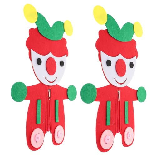 WOONEKY 2 Sätze Handgefertigtes Lernspielzeug aus Stoff für Fördert Feinmotorik und Kreativität für DIY Projekte und Frühkindliche Entwicklung WOONEKY 2 Sätze Handgefertigtes Lernspielzeug aus Stoff für Fördert Feinmotorik und Kreativität für DIY Projekte und Frühkindliche Entwicklung von WOONEKY