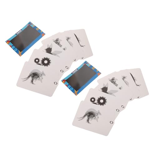 WOONEKY 2 Sätze Lenticular Animation Experiment Kit Wissenschaftsspielzeug Lernspiel Optik Illusion DIY Bastelset Kreativitätsförderung Stem Lernen Familie Bildungsset von WOONEKY