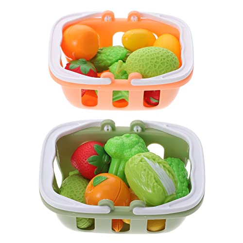 WOONEKY 2 Sätze Mini Gemüse und Obst Körbe Handheld Kunststoffspielzeug für Robust Sicher und Detailreich Verarbeitet für Rollenspiele und Puppenhaus Zubehör WOONEKY 2 Sätze Mini Gemüse und Obst Körbe Handheld Kunststoffspielzeug für Robust Sicher und Detailreich Verarbeitet für Rollenspiele und Puppenhaus Zubehör von WOONEKY