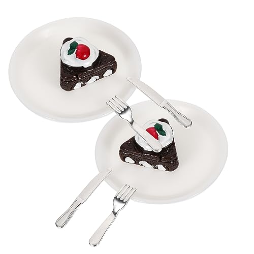 WOONEKY 2 Sätze Miniatur Dessert Modelle Dekorative Mini Kuchen Teller für Puppenhaus Szenen Realistische Kuchendekoration für Miniatur Küche und Esszimmer WOONEKY 2 Sätze Miniatur Dessert Modelle Dekorative Mini Kuchen Teller für Puppenhaus Szenen Realistische Kuchendekoration für Miniatur Küche und Esszimmer von WOONEKY