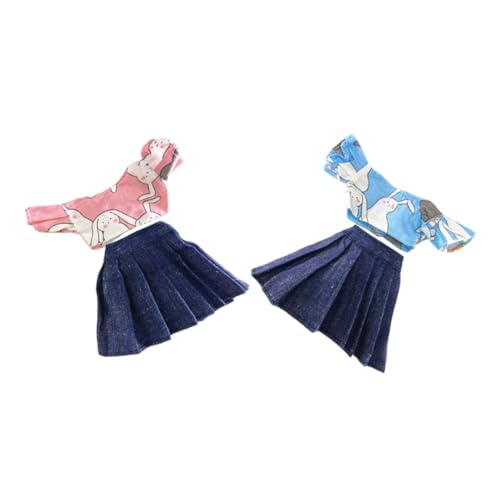 WOONEKY 2 Sätze Puppenkleidung Teiliges Bunny Kostüm mit Rock und Oberteil Süße Accessoires für Puppenliebhaber für Geburtstagsgeschenke und Kreatives WOONEKY 2 Sätze Puppenkleidung Teiliges Bunny Kostüm mit Rock und Oberteil Süße Accessoires für Puppenliebhaber für Geburtstagsgeschenke und Kreatives von WOONEKY
