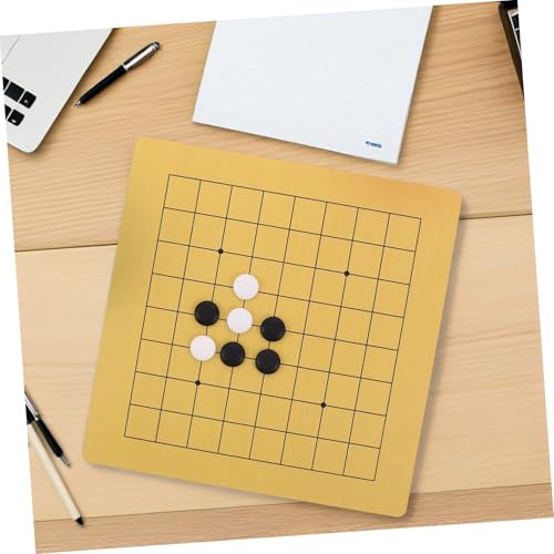 WOONEKY 2 Sätze Weiqi mit Doppelseitigem Holzbrett Tragbares Go Spiel Kunststoffsteine Niedliches Bären Design Fördert Logisches und Gehirnentwicklung bei Kindern von WOONEKY