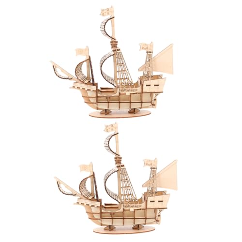 WOONEKY 2 Sets Zum Zusammenbauen Von Bausteinspielzeug, Holzboot Modellbausatz, Kreatives Segelboot Modell, Puzzle Spielzeugbausatz, Zusammengebauter Modellbausatz, Spielzeug, WOONEKY 2 Sets Zum Zusammenbauen Von Bausteinspielzeug, Holzboot Modellbausatz, Kreatives Segelboot Modell, Puzzle Spielzeugbausatz, Zusammengebauter Modellbausatz, Spielzeug, von WOONEKY