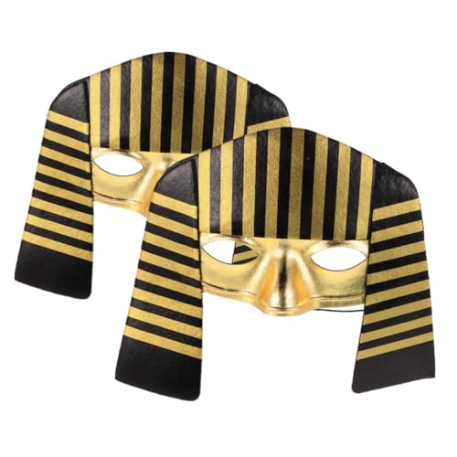 WOONEKY 2 Stück Ägyptische Maske für Halloween Cosplay Partys und Bühnenaufführungen Weiche und Wiederverwendbare Kostümanpassung Auffälliges Design für Besondere Anlässe WOONEKY 2 Stück Ägyptische Maske für Halloween Cosplay Partys und Bühnenaufführungen Weiche und Wiederverwendbare Kostümanpassung Auffälliges Design für Besondere Anlässe von WOONEKY