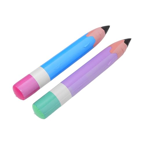 WOONEKY 2 Stück Aufblasbarer Bleistift, Spielzeug, Buntstift, Aufblasbarer Neuheits Buntstift, Zum Aufblasen, Aufblasbare Requisite, Aufblasbare Buntstift Dekoration, Aufblasbare von WOONEKY