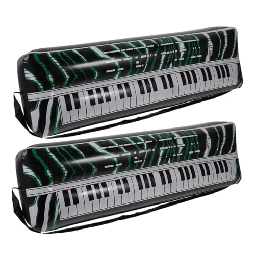 WOONEKY 2 Stück Aufblasbares Teiliges Keyboard Piano Musikinstrument Leichtes Sicheres Realistisches Piano für Interaktives Partyspielzeug Rhythmus und Koordination von WOONEKY