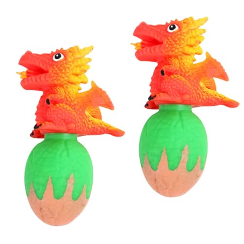 WOONEKY 2 Stück Dinosaurier Eier Quetschball Elastisches Stressabbau für Widerstandsfähig Tragbar Kreatives Vent Lange Autofahrten und Alltag von WOONEKY