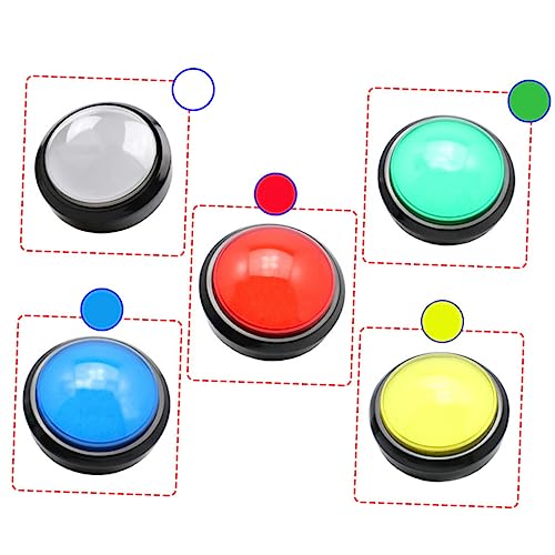 WOONEKY 2 Stück Elektronischer Spiel Antwortbuzzer Teilig mit Fußschalter und LED Licht Batterielos als Tv Show Button und Party Spielzubehör für Quizspiele Zufällige Zufällige Farbe WOONEKY 2 Stück Elektronischer Spiel Antwortbuzzer Teilig mit Fußschalter und LED Licht Batterielos als Tv Show Button und Party Spielzubehör für Quizspiele Zufällige Zufällige Farbe von WOONEKY