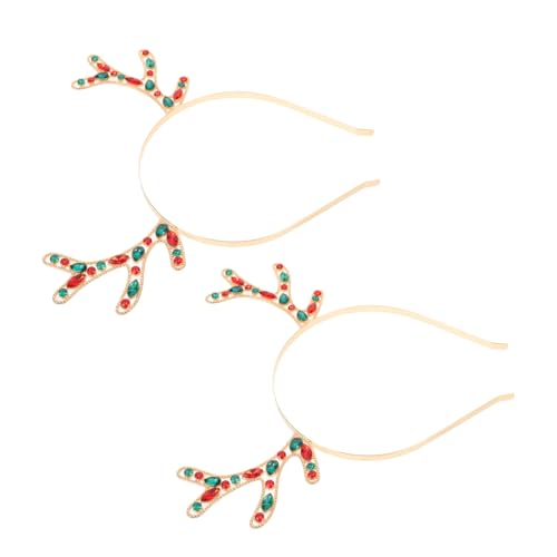 WOONEKY 2 Stück Glänzender Rentier Haarreif Funkelnden Strass Metall Hirschgeweih Design Langlebig und Vielseitig für Weihnachten Cosplay und Festliche Partys WOONEKY 2 Stück Glänzender Rentier Haarreif Funkelnden Strass Metall Hirschgeweih Design Langlebig und Vielseitig für Weihnachten Cosplay und Festliche Partys von WOONEKY